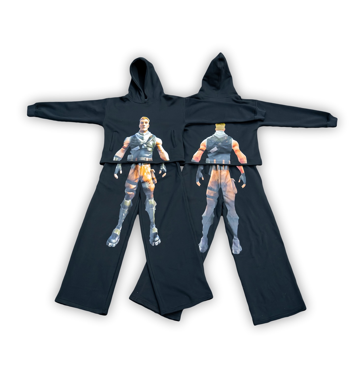 Anime Merch Hoodie - Harajuku cartoon character hoodie and pants
