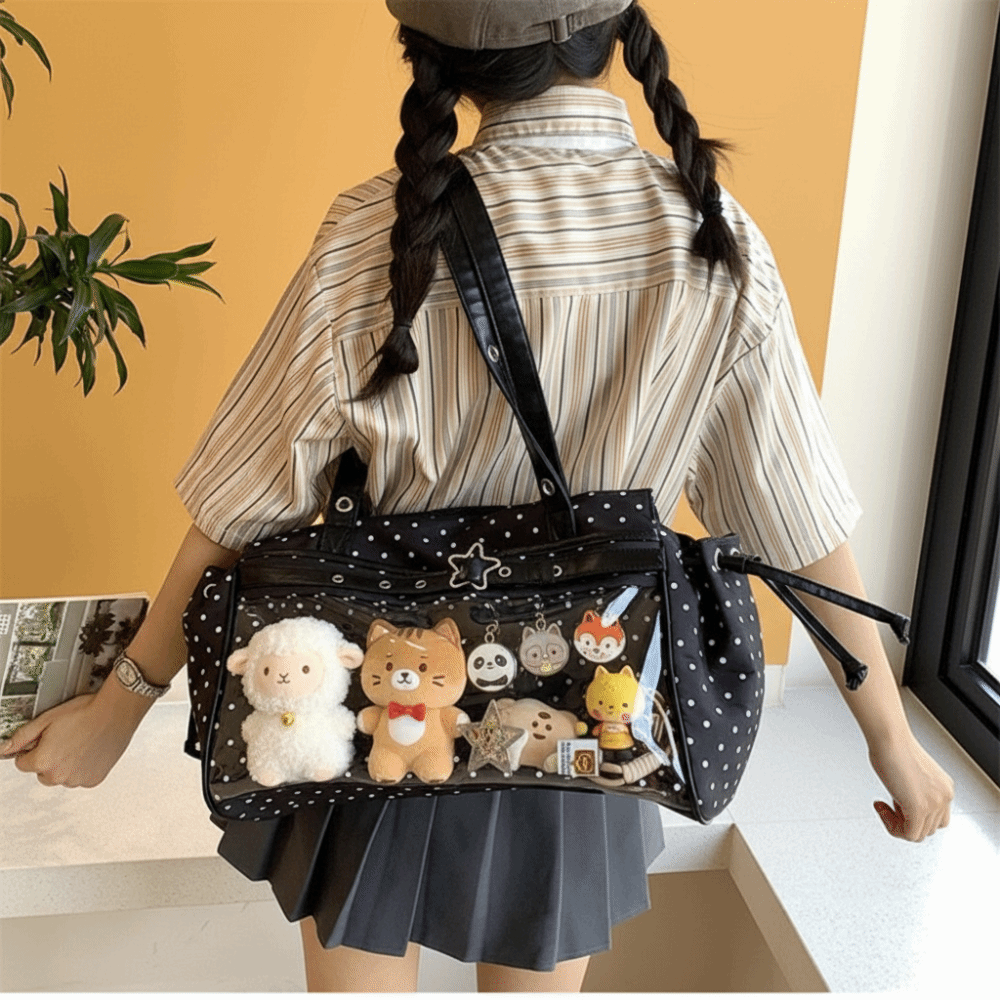 Harajuku Polka Dot Itabag Y2K  - Anime Merchandise For Men review and price