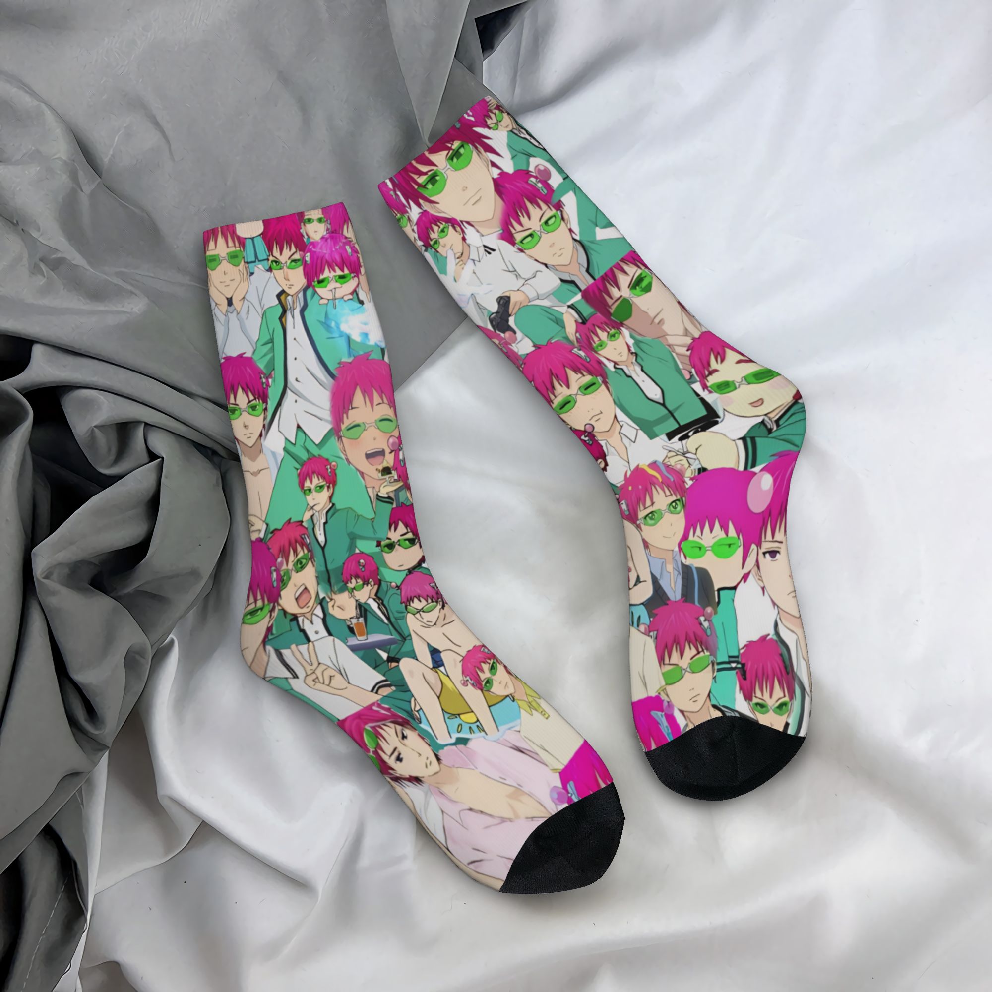 Novelty Women Men Socks Saiki  - Anime Merchandise For Men review and price
