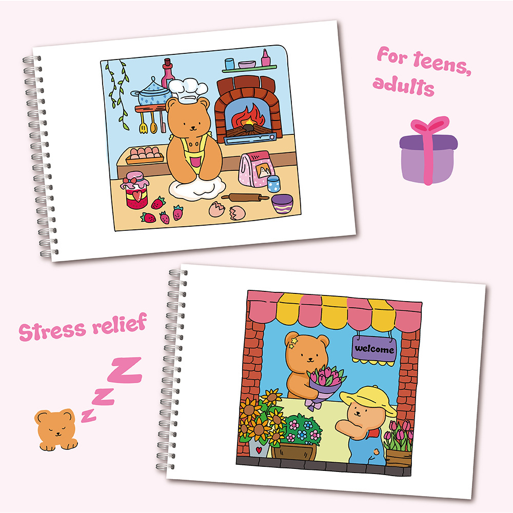 Adorable Bear Coloring Book Se - Sticker Sheet Set review and price