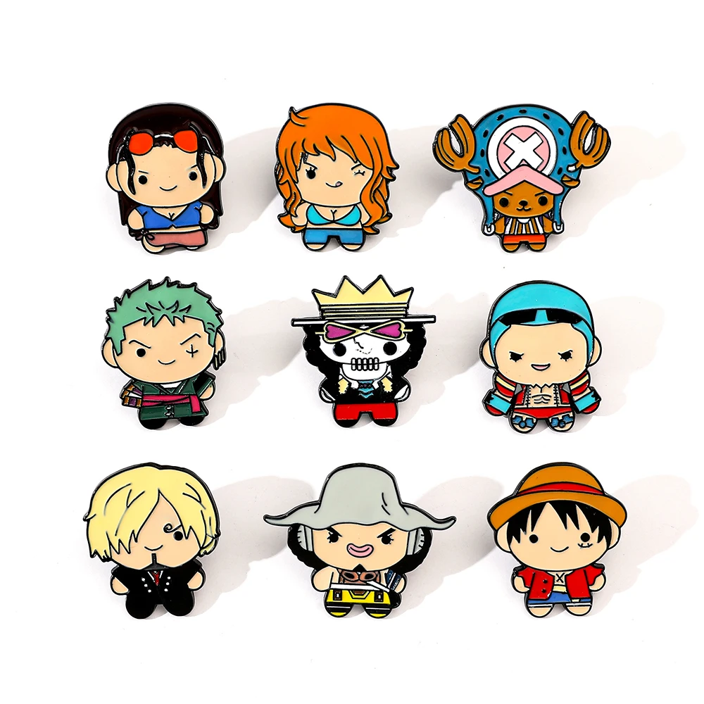 9 Pcs Creative Cartoon Brooch  - Anime One Piece Merchandise review and price