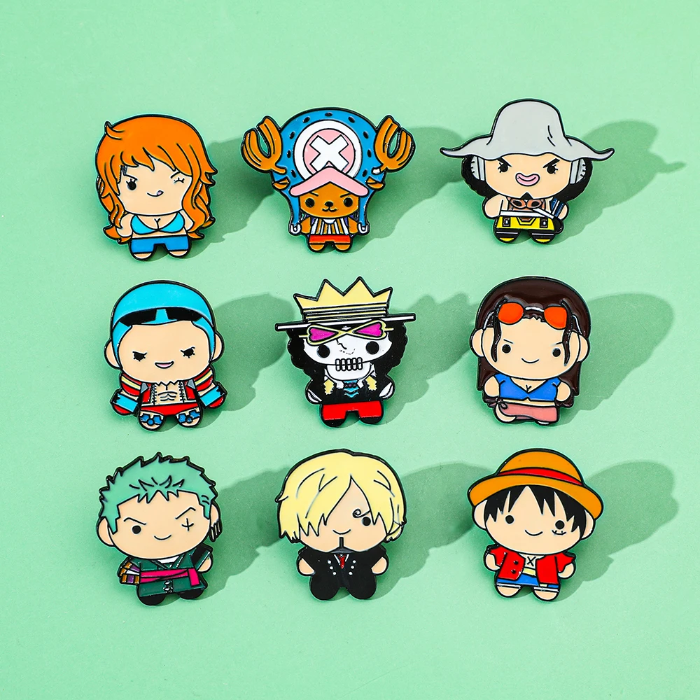 9 Pcs Creative Cartoon Brooch  - Anime One Piece Merchandise review and price
