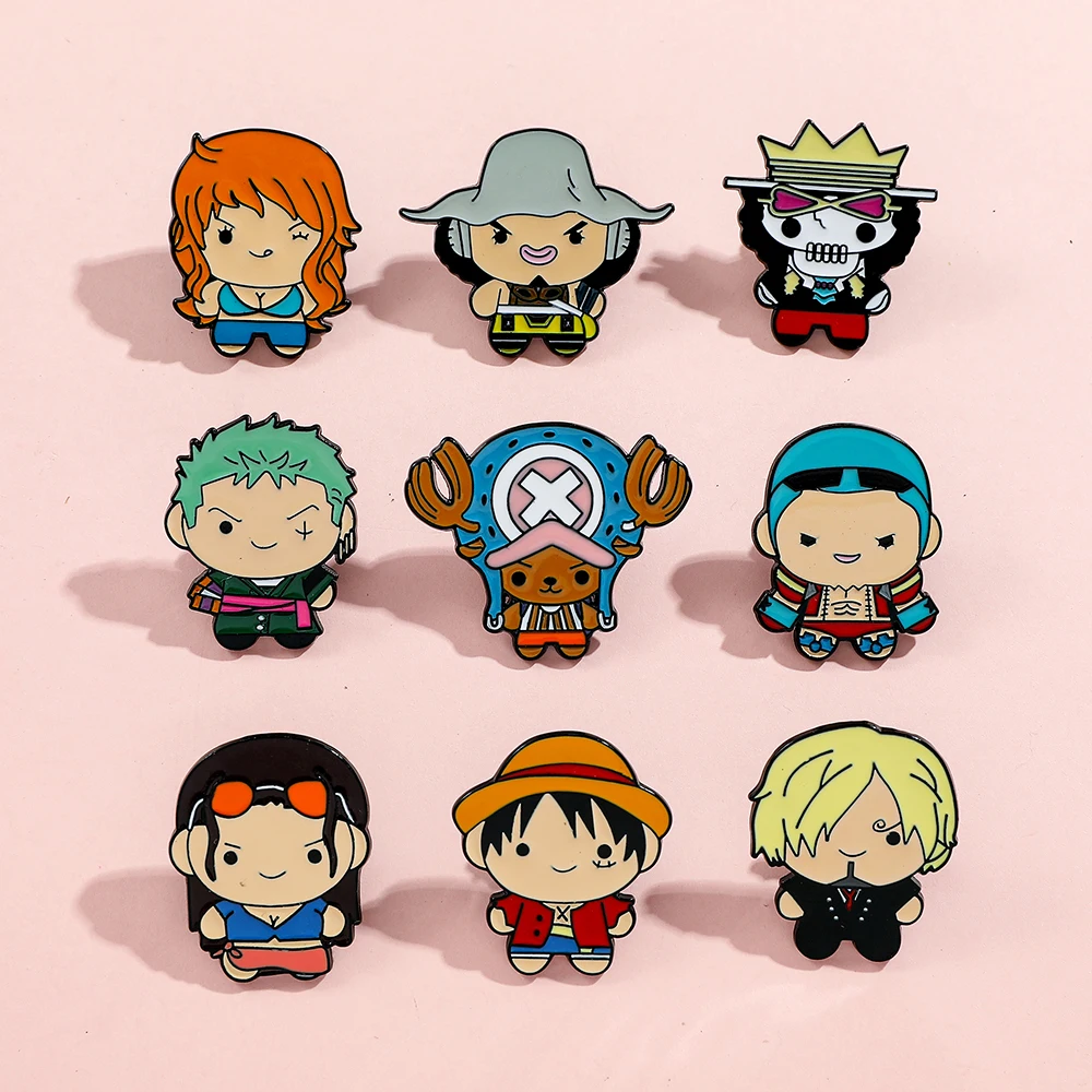 9 Pcs Creative Cartoon Brooch  - Anime One Piece Merchandise review and price