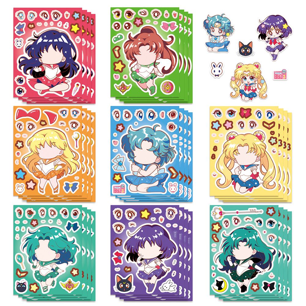 8/16PCS Sailor Moon Face-Chang - Anime Merchandise Posters review and price
