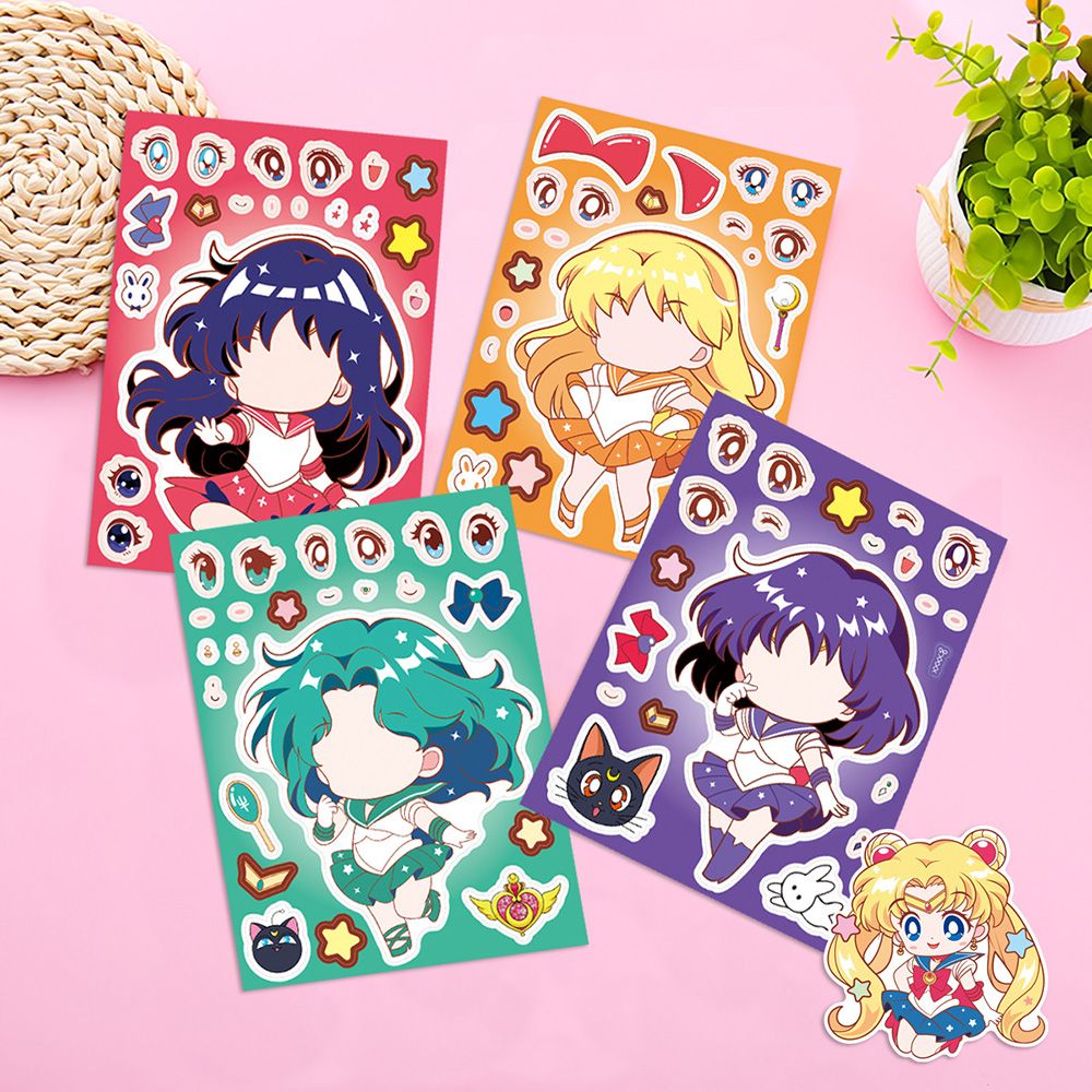 8/16PCS Sailor Moon Face-Chang - Anime Merchandise Posters review and price