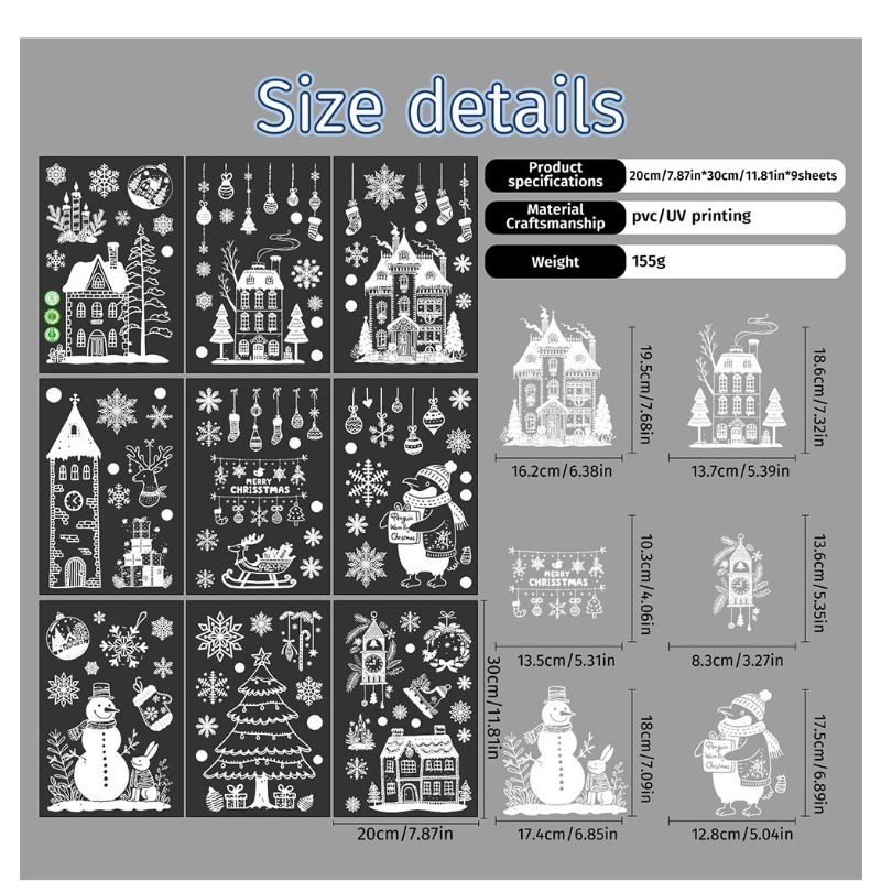 9 Sheets/set of New Christmas  - Sticker Sheet Set review and price