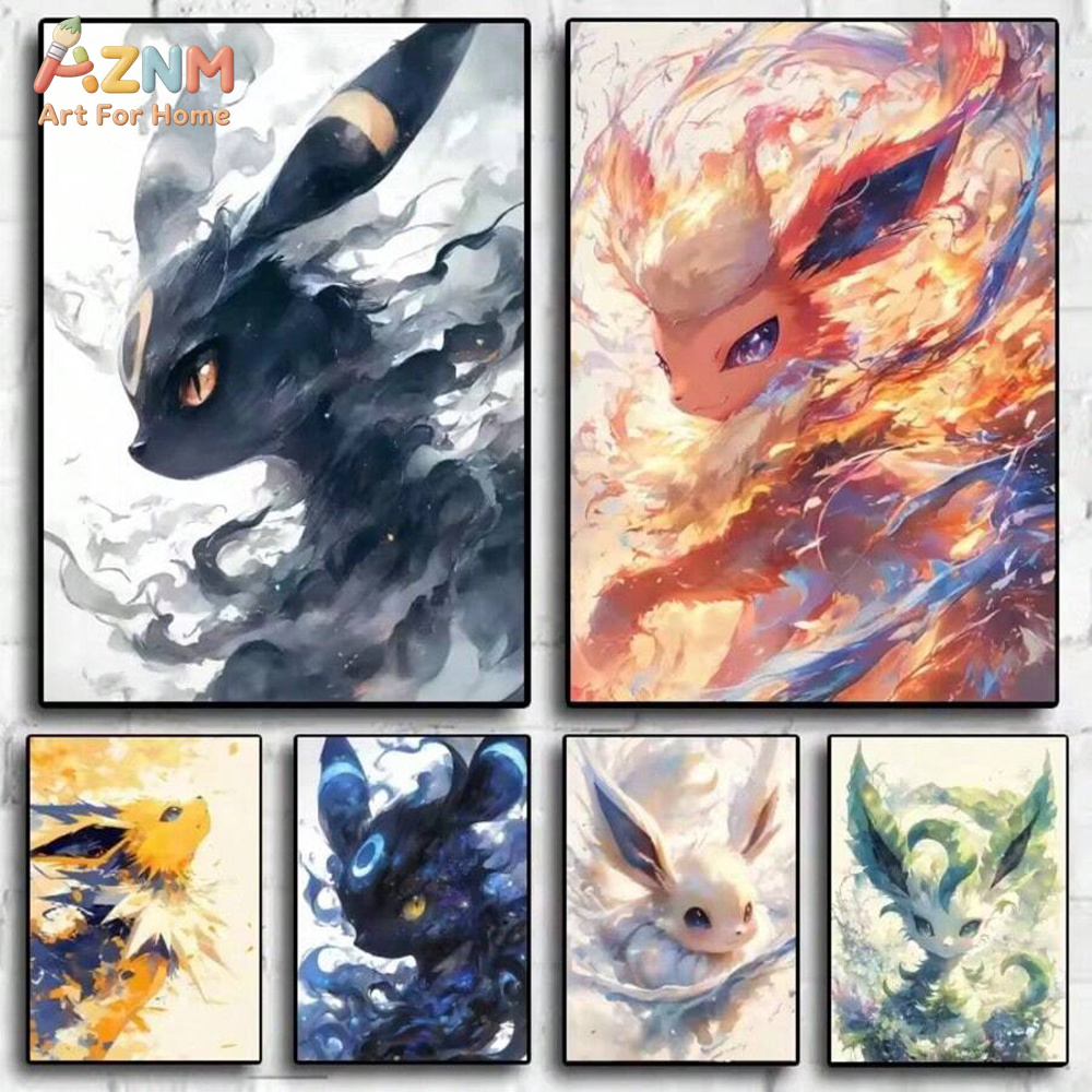 AZNM Watercolor Eeveelutions C - Anime Merchandise Posters review and price