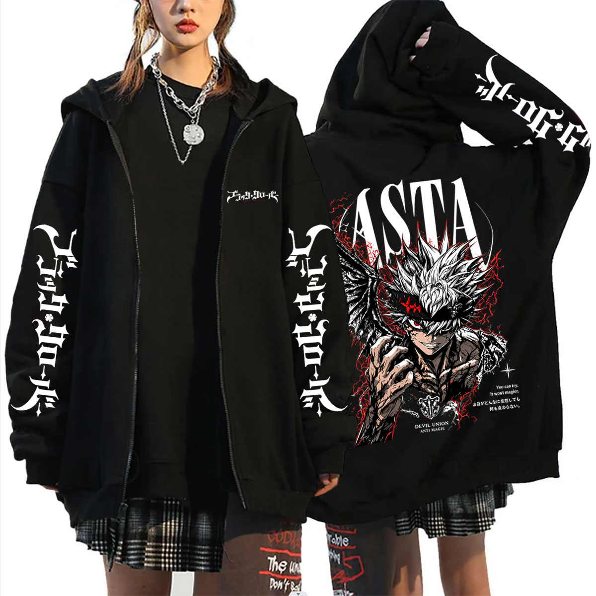 Anime Black Clover Asta Merch  - Anime Merch Hoodie review and price